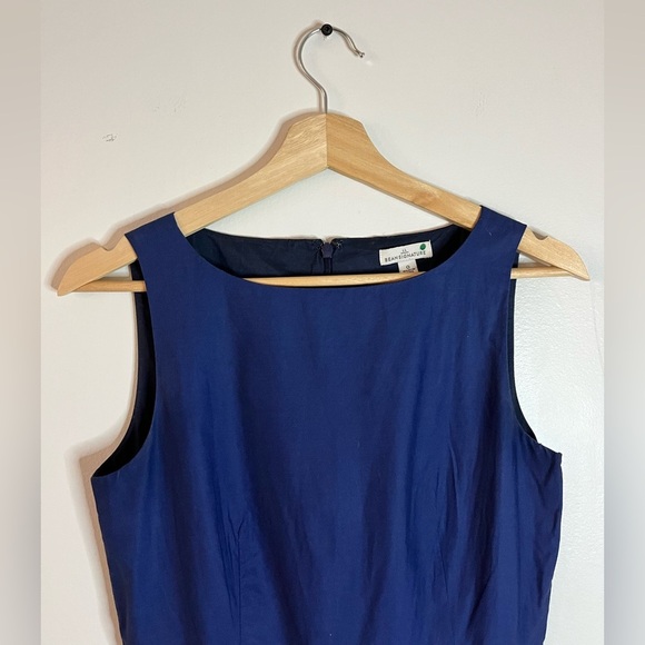 L.L. Bean Signature Blue Sleeveless Fit & Flare Midi Dress w/ Bird Print Size 0 - Picture 14 of 16